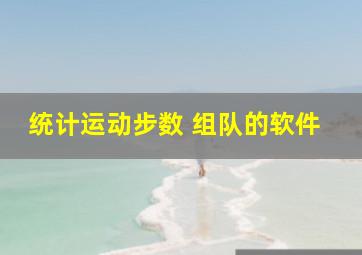 统计运动步数 组队的软件